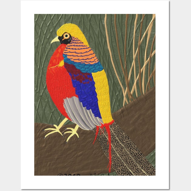 Golden Pheasant Wall Art by DebiCady